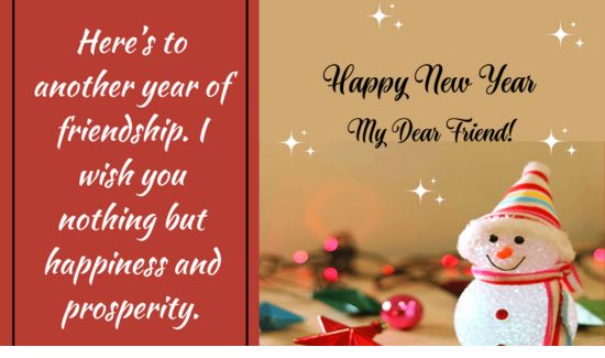 happy new year to friend